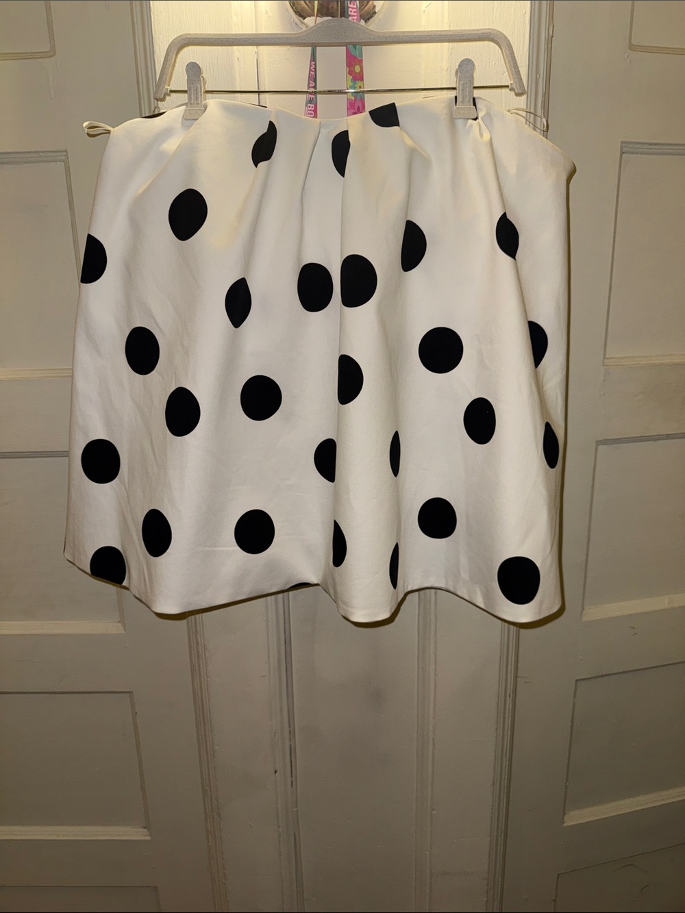 Zara White Skirt with Black Polka Dots - NWOT - flash birthday sale!